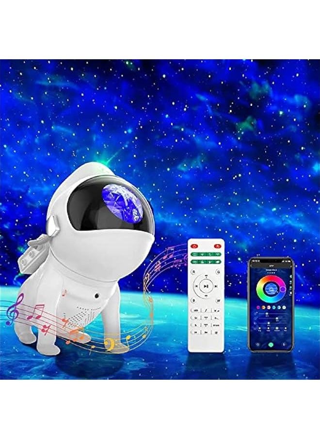 Star Projector Space Dog,  Galaxy Projector for Bedroom Remote Control, Bluetooth Speaker and White Noise Night Light Projector Smart Sky Projector for Kids Game Room Home Theater Ceiling Decor