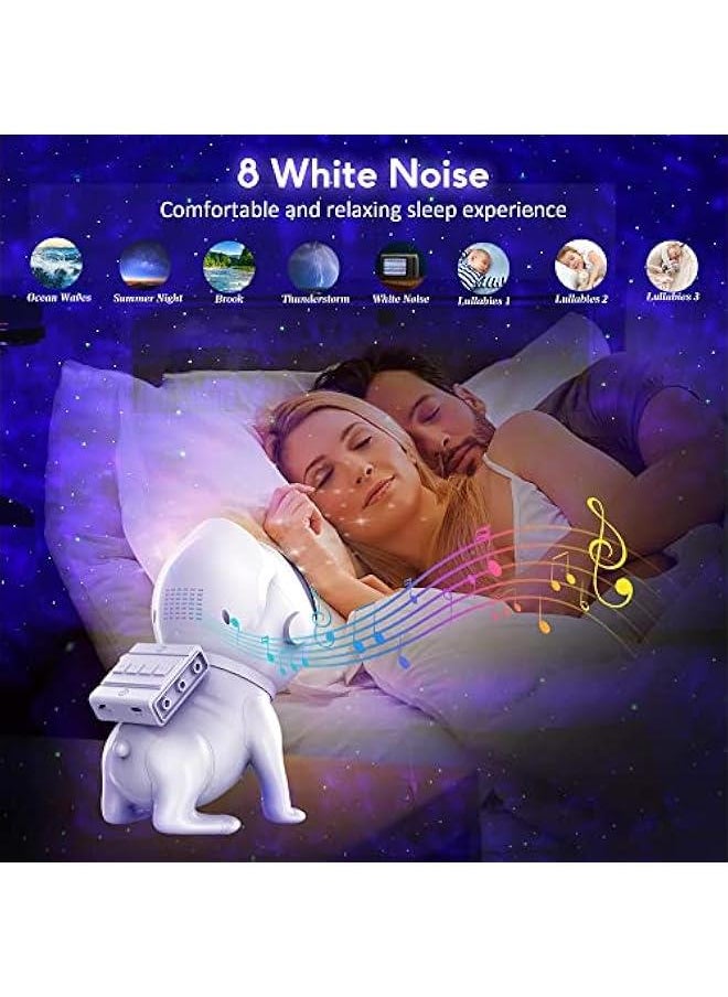 Star Projector Space Dog,  Galaxy Projector for Bedroom Remote Control, Bluetooth Speaker and White Noise Night Light Projector Smart Sky Projector for Kids Game Room Home Theater Ceiling Decor