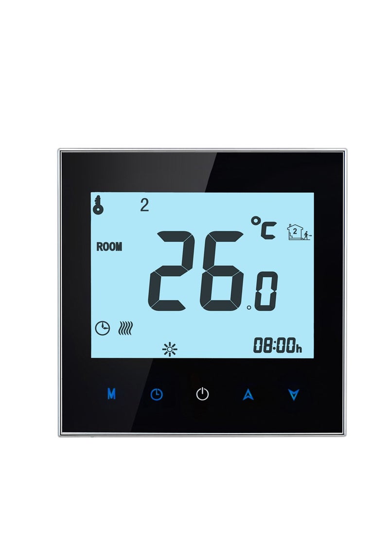 16A 110-230V Weekly Programmable LCD Display Touch Screen Electric Heating Thermostat Room Temperature Controller