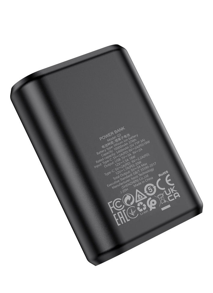 Q3 PD20W+QC3.0 Power Bank (10000mAh) – Fast Charging for iPhone 15/14/13/12, Samsung Galaxy S23/S22, iPads, and More