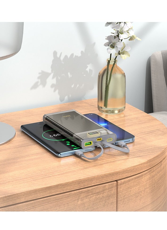 J104 Discovery Edition 22.5W Fully Compatible Power Bank with Built-in Cable (10000mAh) – Fast Charging for iPhone 15/14/13/12, Samsung Galaxy S23/S22, iPads, and More