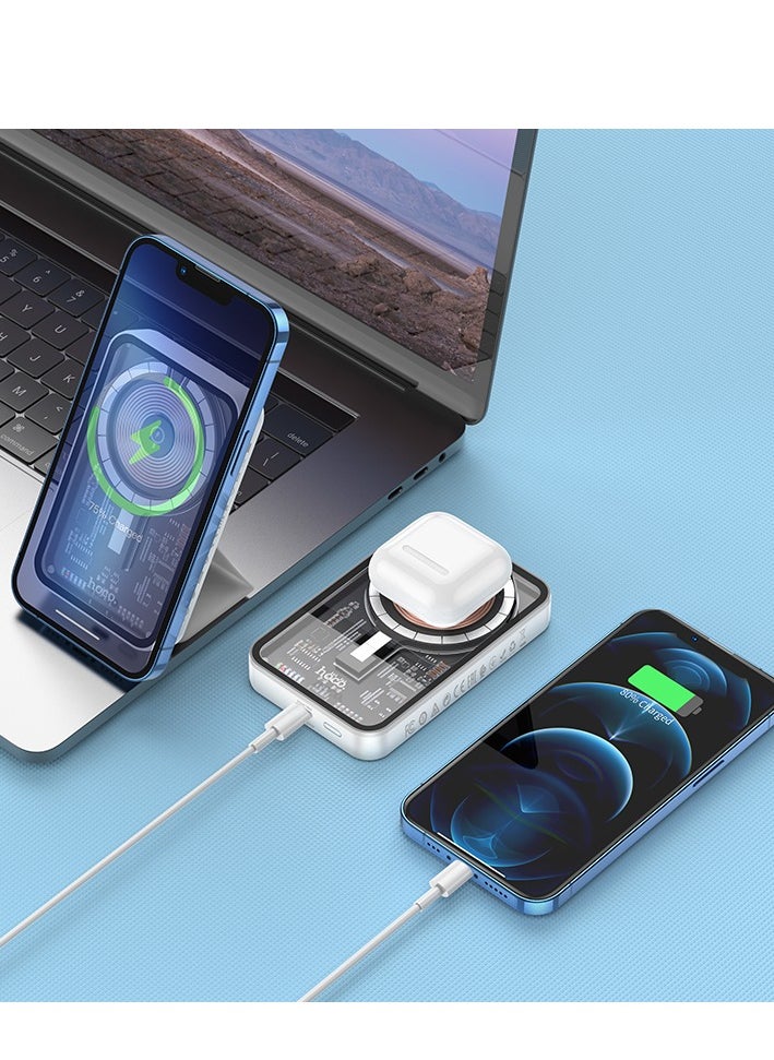 Q10 Transparent Explorer PD20W Magnetic Fast Charge Power Bank (5000mAh) – MagSafe Compatible for iPhone 15/14/13/12 Series and More
