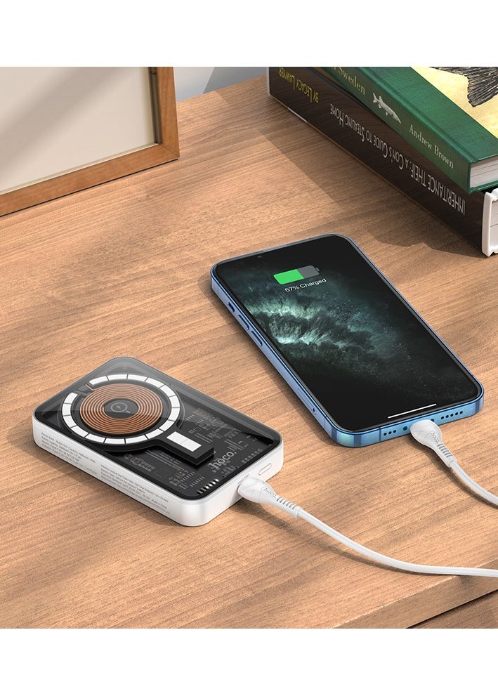 Q10 Transparent Explorer PD20W Magnetic Fast Charge Power Bank (5000mAh) – MagSafe Compatible for iPhone 15/14/13/12 Series and More
