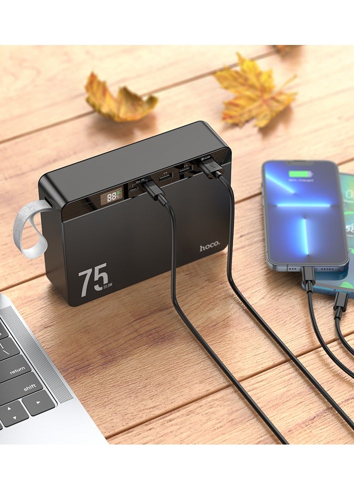 J94 Overlord 22.5W Fully Compatible Power Bank (75000mAh) – High-Capacity Fast Charging for Laptops, iPhone 15/14/13/12, Samsung Galaxy, and More