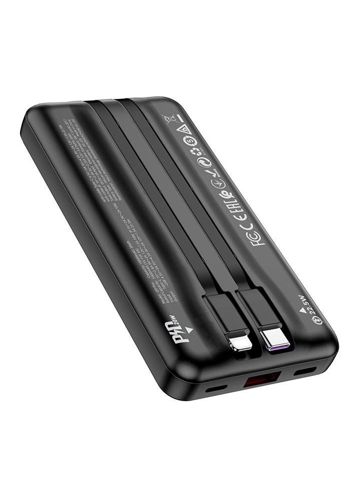 Q9 Pro 22.5W+PD20W Fully Compatible Wired Power Bank (10000mAh) – Built-in Cables, Fast Charging for iPhone 15/14/13/12, Samsung Galaxy S23/S22, and More