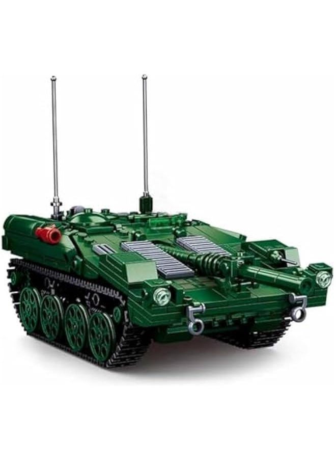 Stridsvagn 103 Tank Army Building Block(692 PCS), Military Historical Collection Model with 2 Soldier Figures,Toys Gifts for Kid and Adult.