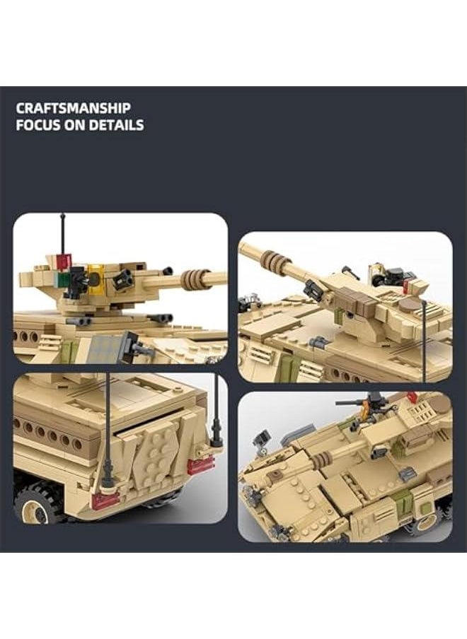 M1128 Mobile Gun System Military Series Building Bricks Set (458 Pcs) Tank Build Blocks Toy, Gift for Adult