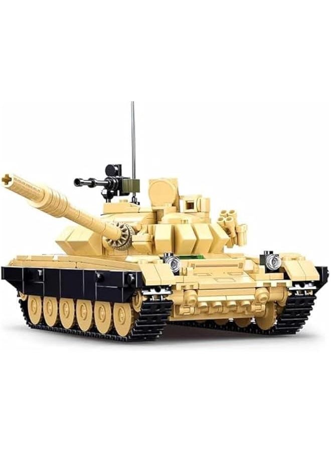 T-72B3 Main Battle Tank Army Building Block(770 PCS),WW2 Military Historical Collection Model with 3 Soldier Figures,Toys Gifts for Kid and Adult.