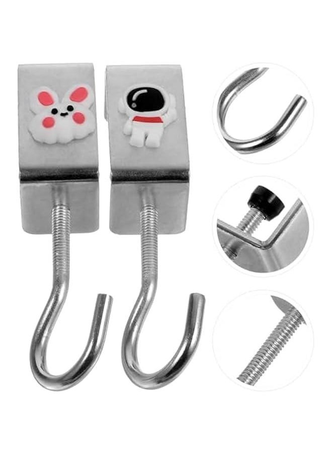 2pcs Desk Mount Bag Holder Hook Clamp-on Under Desk Headphone Holder Backpack Hanger for Controllers Headphones Headset Bag Purse Hanging