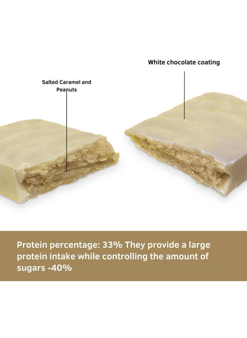 Protein Bar 33% – Salted Caramel & Peanut Flavor | Low Carb, High Protein Snack, Bundle of 25