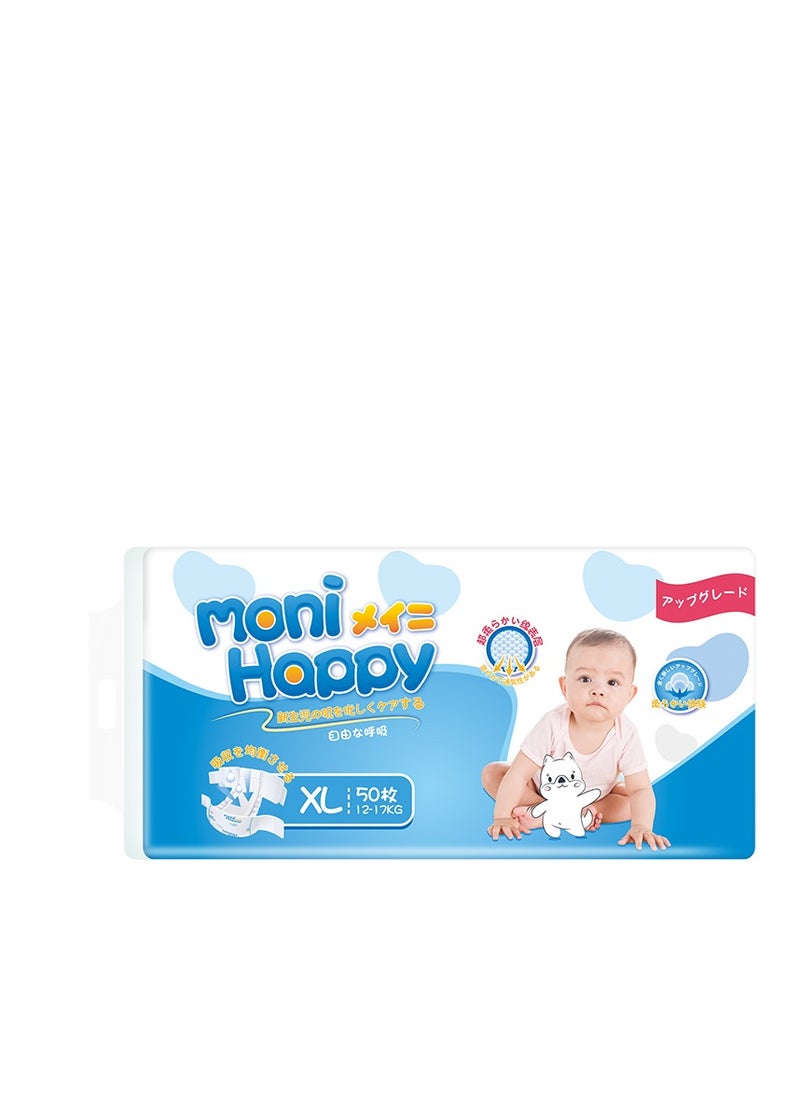 Premium Care Baby Taped Diapers ,Size 4 (12-17kg),50 Count Diapers,Super Absorbency,Breathable Baby Diaper