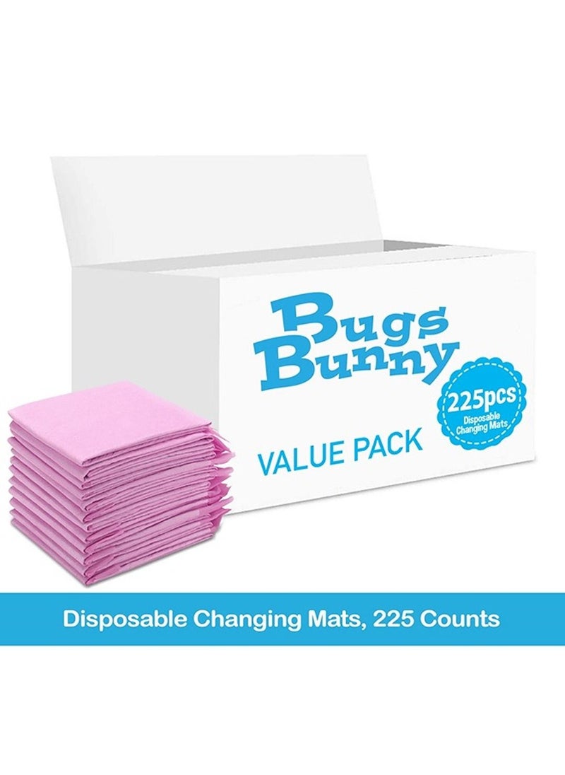 Bugs Bunny Disposable Changing Mats, 225 Counts-Pink, Baby Diaper Mat, Changing Pad, Nappy Pad, Pet Training Pad