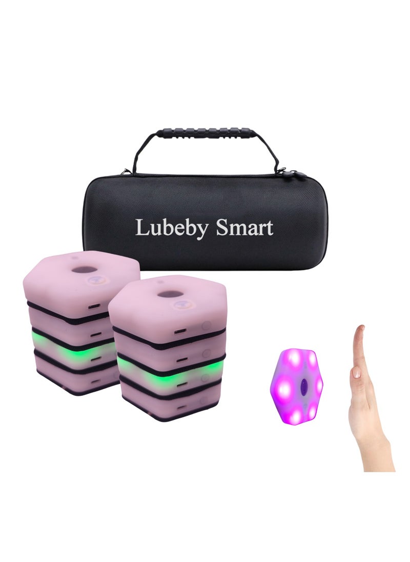 Lubeby Smart Reaction Training Light Speed Agility Improvement Reaction Lights Training Pods for Soccer Basketball Boxing Training 8 Lights / Set