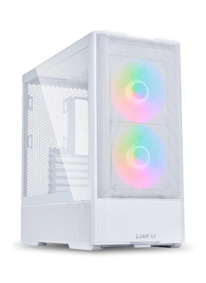 Lancool 207 ATX Mid-Tower Gaming PC Case with 2 ARGB Fans, Tempered Glass Side Panel, Up to 360mm Radiator Support, USB 3.1 Type-C Port, Sleek and Modern Design, G99.LAN207RW.00