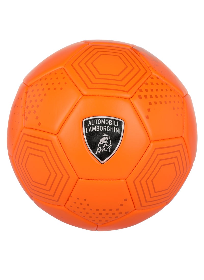 LAMBORGHINI #5 MACHINE SEWING PVC SOCCER BALL - ORANGE (Size 5)