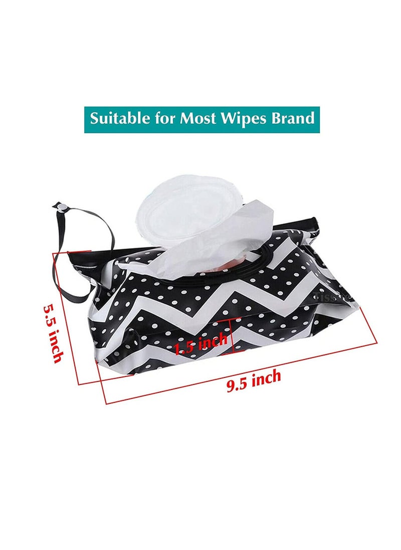 Baby Wipe Dispenser,Portable Refillable Wipe Holder,Baby Wipes Container,Wipes Dispenser, Reusable Travel Wet Wipe Pouch