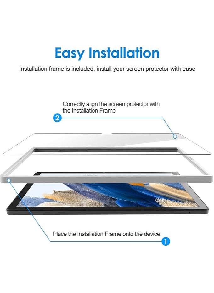 Screen Protector Compatible with Samsung Galaxy Tab A8 (10.5-Inch, 2021 Model, SM-X200/X205/X207), 9H Anti-Scratch Tempered Glass Film, HD Clear with Easy Installation Tool, 2-Pack