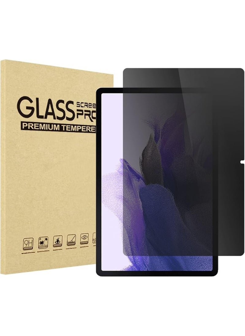 Privacy Screen Protector Compatible with Samsung Galaxy Tab S9 FE Plus 2023 12.4 inch (SM-X610/X616), Anti-Spy Tempered Glass Tinted Screen Film Guard