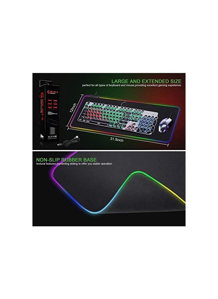 Mousepad Led Mouse Pad, Large Mouse Pad,Led and Big Mouse mat, black