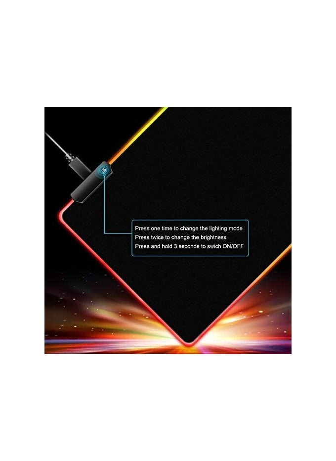 Mousepad Led Mouse Pad, Large Mouse Pad,Led and Big Mouse mat, black