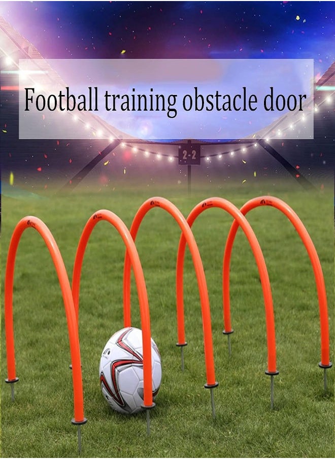 Soccer goals Football Training Gate, Outdoor Sports Agility Training Equipment, Barrier Arches, Improve Accuracy And Defensive Ability (Color : 5 pieces)