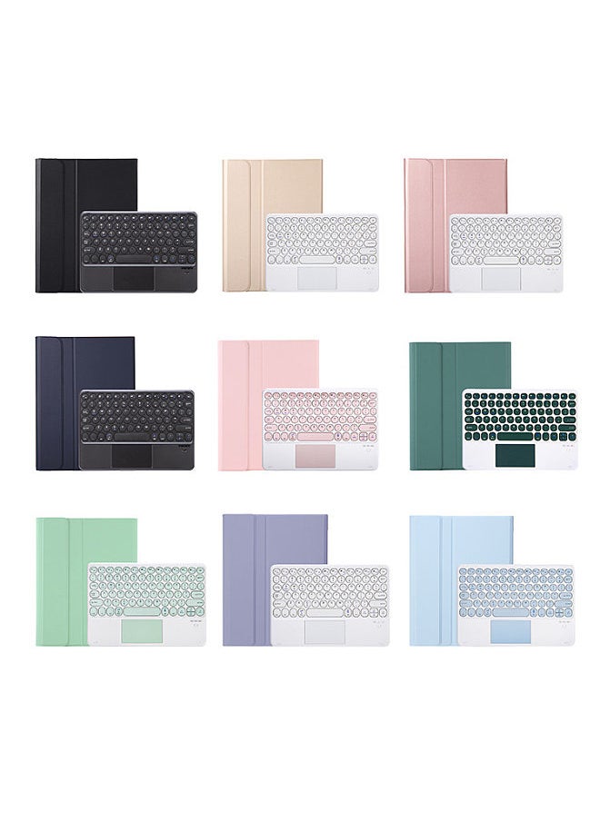 Bluetooth Keyboard, 11 Round Keycap Keyboard, 10.2 Pen Slot Silicone Tablet Keyboard, Suitable for 10th Generation iPad