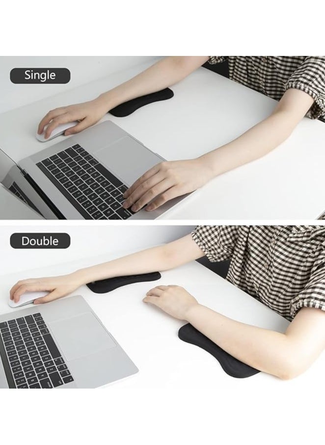 Rest Pad Wrist Rest Pad, Memory Foam Arm Rest Pad, for Desk, Relieve Pain Armrest Wrist Support with Non-Slip Base, for Office & Home, Elastic Granular Cotton Fiber  Cushion