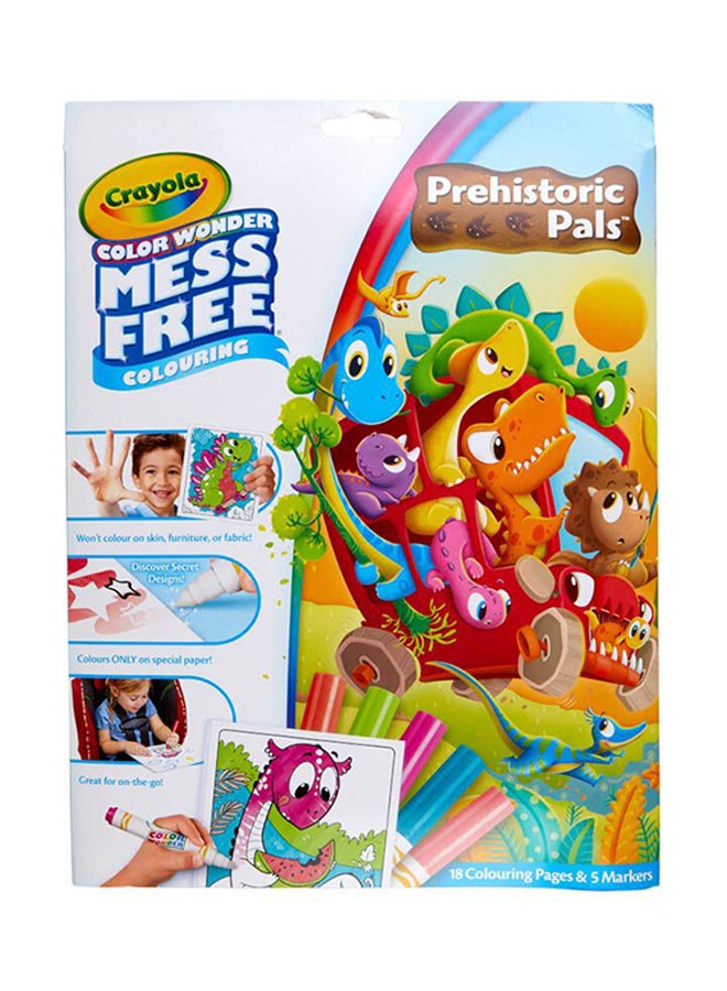 Color Wonder Mess Free Prehistoric Pals Dinosaur Coloring Pages And Markers 30.32x22.86x1.91cm