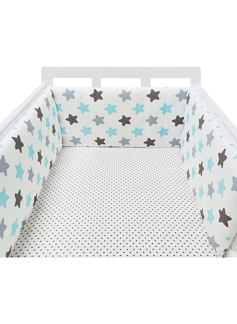 Crib Bumper Breathable Cot Bumper Breathable Mesh Cot Liner Crib Rail Cover Baby Crib Bumper Baby Boys Girls Nursery Breathable Crib Bedding Baby Bed Bumper 130x30cm