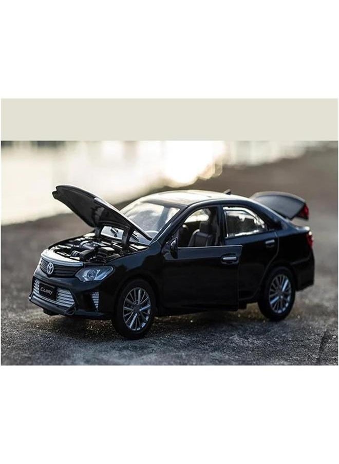 Auto Pull Back Die-Cast Vehicle-Toyota Metal Car Model Toy Pull Back Diecast Model Car Non-Remote Controlled Toys(Black)