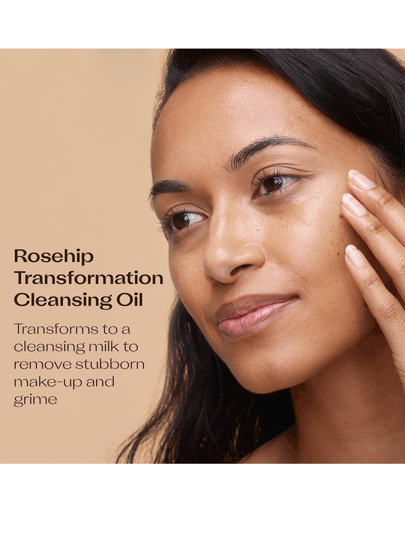 Trilogy Rosehip Transformation Cleansing Oil, Makeup Remover & Cleanser With Papaya & Sweet Almond, 3.38 fl oz
