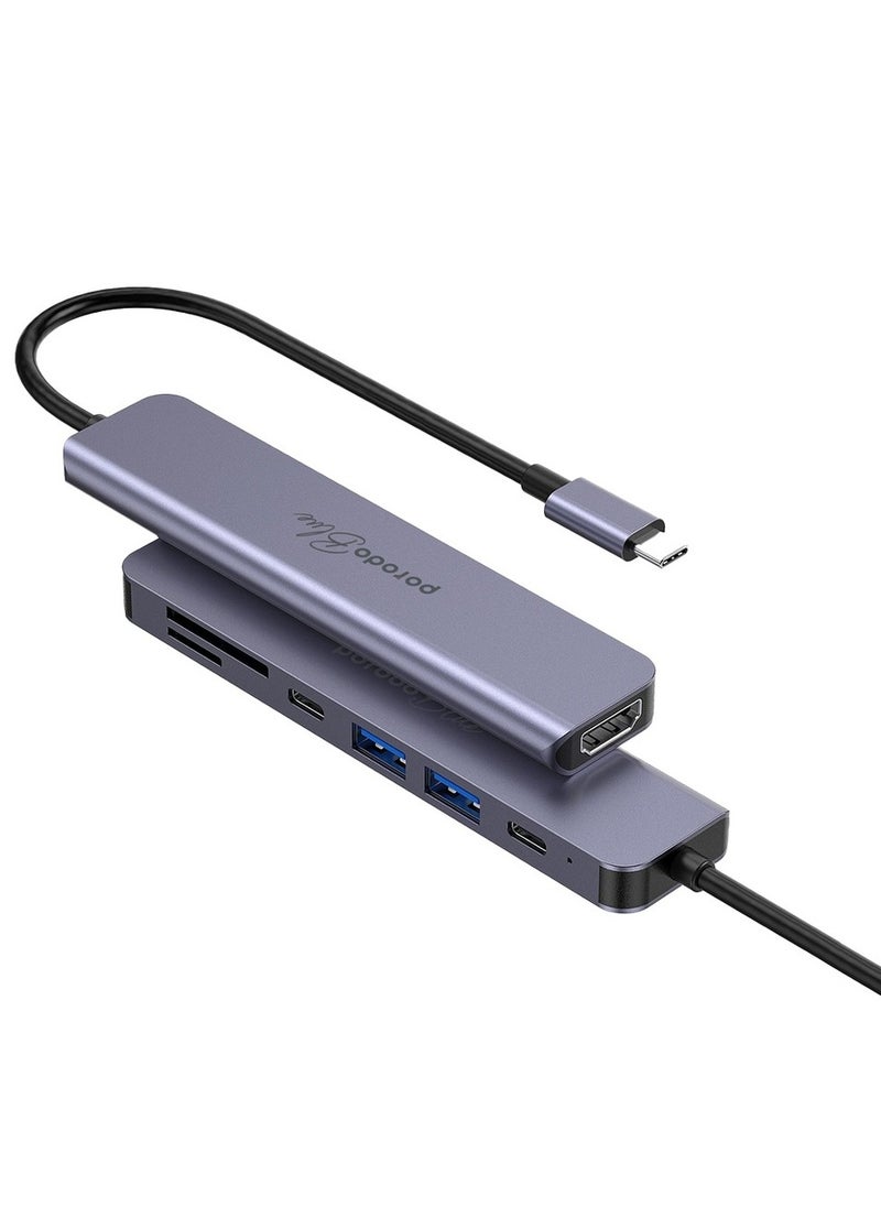 7in1 Hub HDMI 2XUSB-A 2XUSB-C SD MicroSD