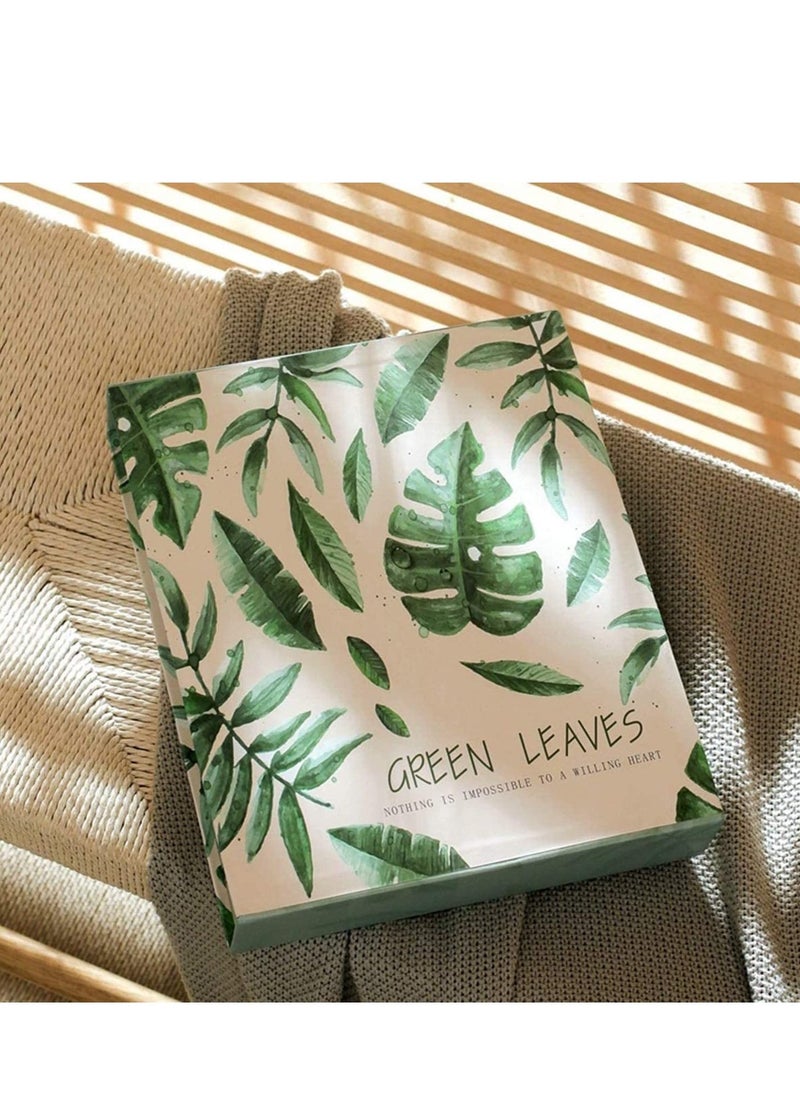 Photo Album 4 X 6In 100 Pockets Picture Green Leaves Natural Style Tree