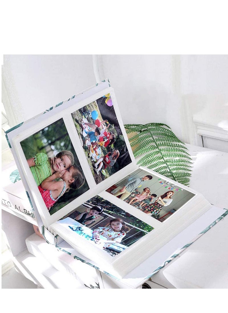 Photo Album 4 X 6In 100 Pockets Picture Green Leaves Natural Style Tree