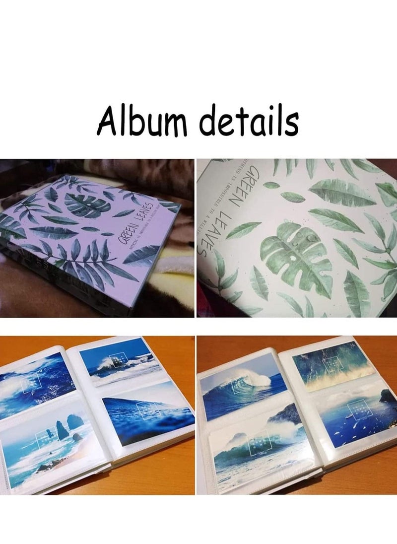 Photo Album 4 X 6In 100 Pockets Picture Green Leaves Natural Style Tree