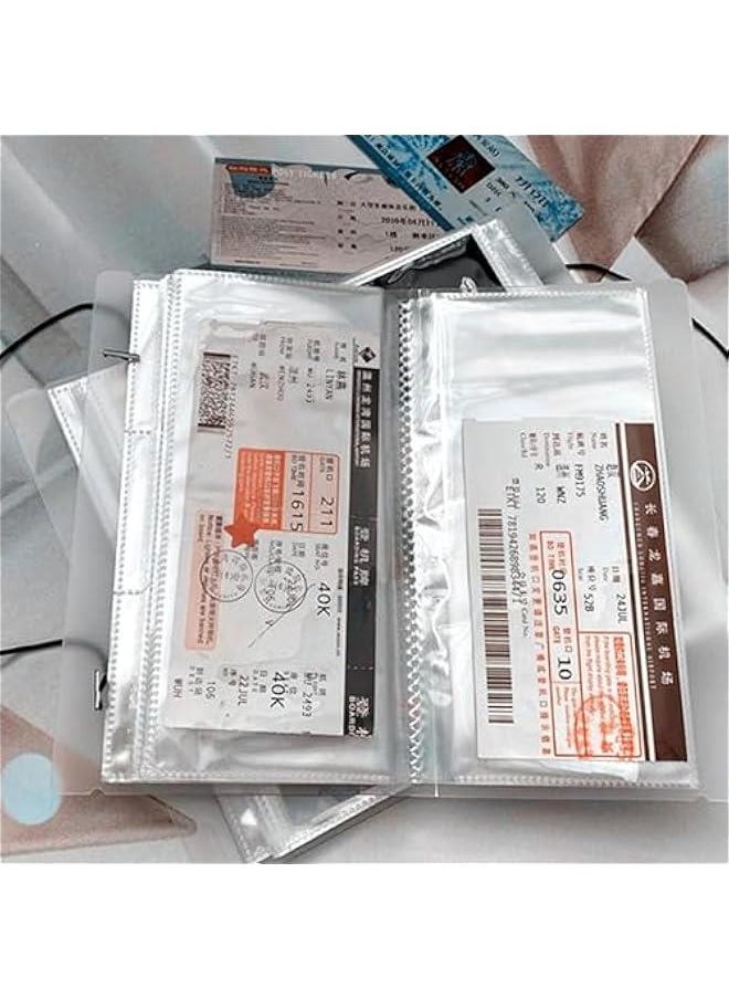 2pcs Ticket Photo Card Collection Sticker Collecting Als Photo Storage Al Tickets Storage Al Postcard Storage Al Ticket Storage Cards Al Carry Pp Travel Train Ticket