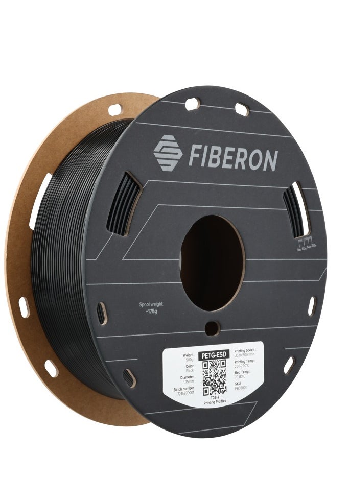Fiberon PETG-ESD Black 1.75mm, 0.5g
