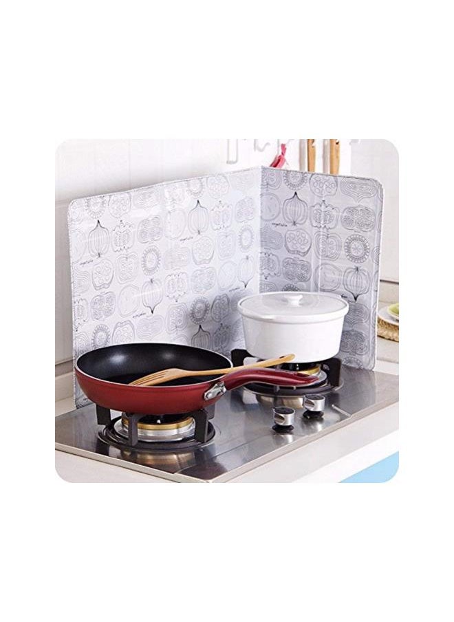 Anti Splatter Shield Guard,Kitchen Cooking Frying Pan Oil Splash Screen Cover Anti Splatter Shield Printing Vegetables Keeps Cooking Surfaces Counters Walls and Floors Free from Grease Splatters