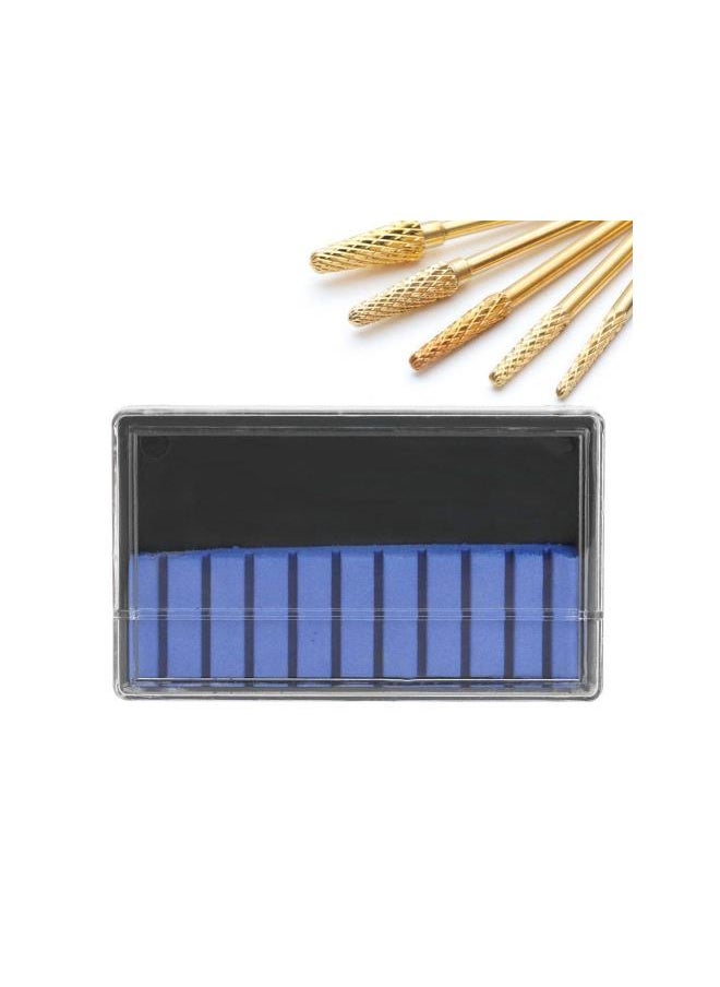 10 Holes Storage Box Manicure Drill Bits Holder Container Display Case Organizer Manicure Tool