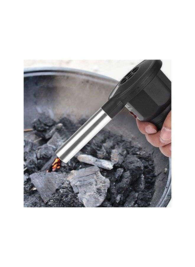 Barbecue Air Blower, Portable Battery Powered BBQ Cooking Fan Air Blower for Outdoor Camping Picnic Charcoal Grill Barbecue Fire Bellow Cooking Tool, 6.50 x 3.15 x 5.43in