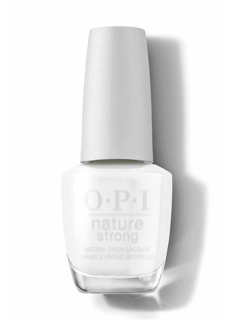 OPI Nature Strong Nail Polish, Strong as Shell, White Nail Polish, 0.5 fl oz