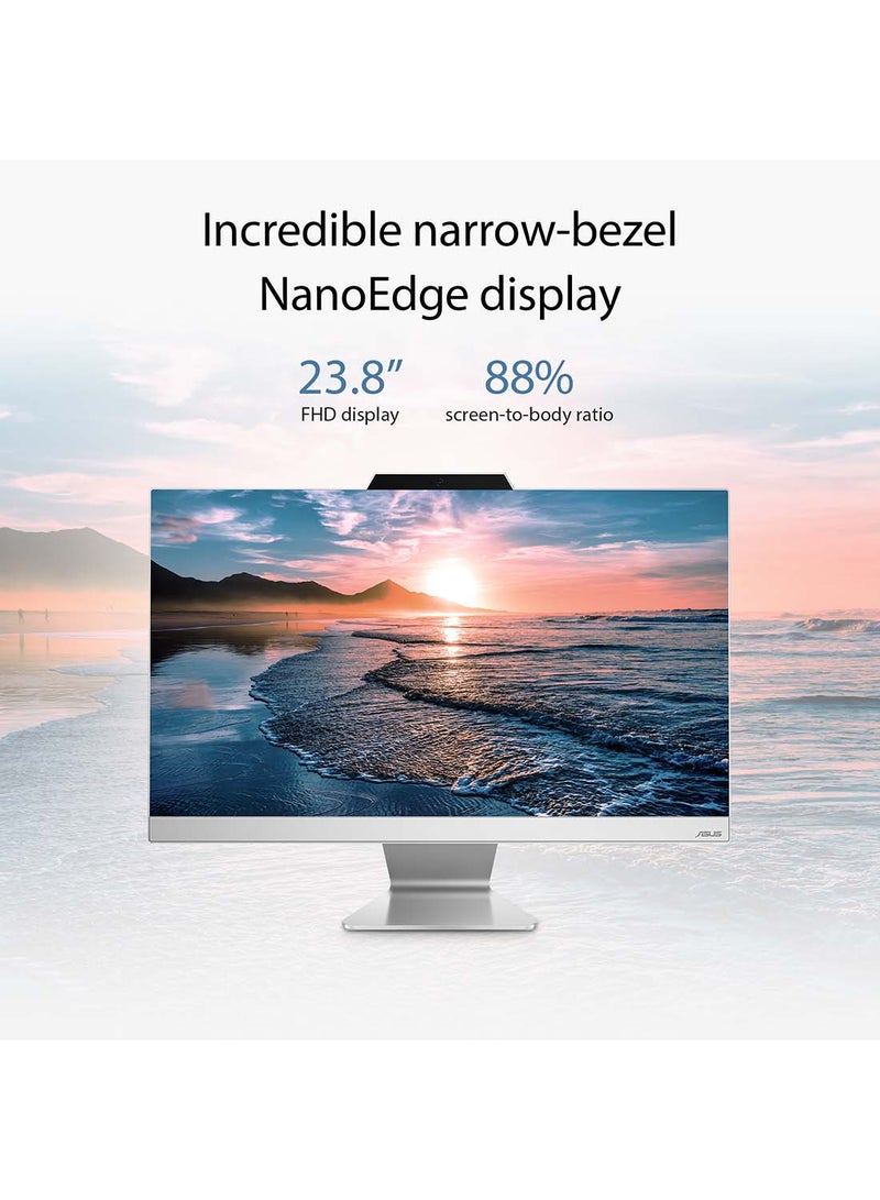 All In One Pc 23.8-Inch Display, Core i5-1335U Processor/8GB RAM/512GB SSD/Intel UHD Graphics/DOS(Without Windows) English/Arabic White