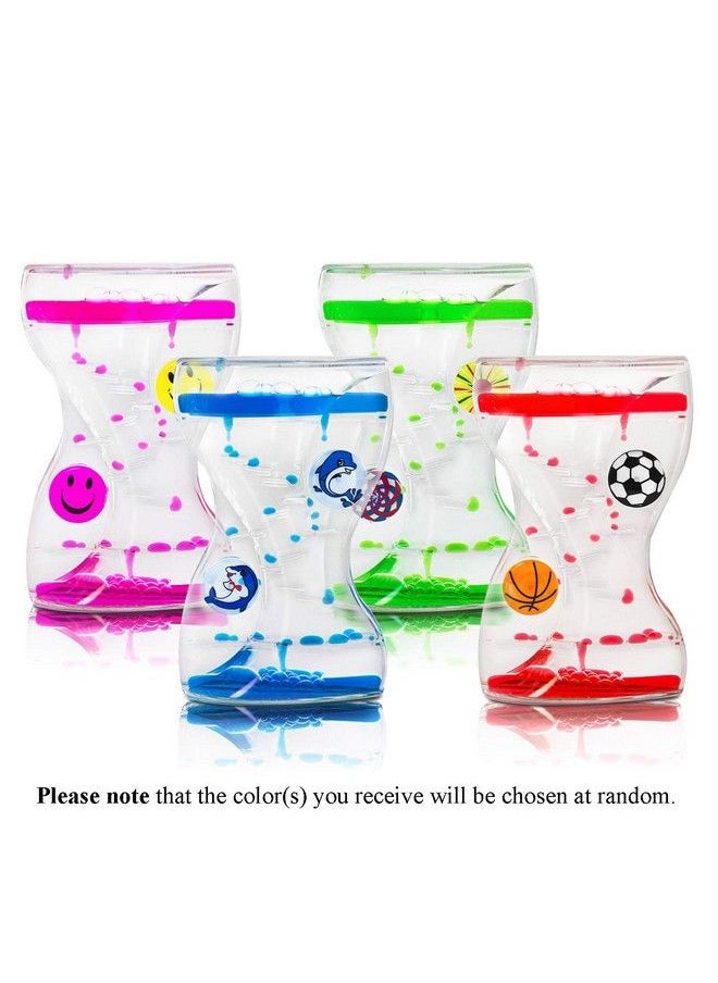 Colorful Liquid Motion Bubbler Desk Sensory Toy Timer Zig Zag Floating Rotating Circles For Play Fidgeting Captivating Distraction (Swirls)