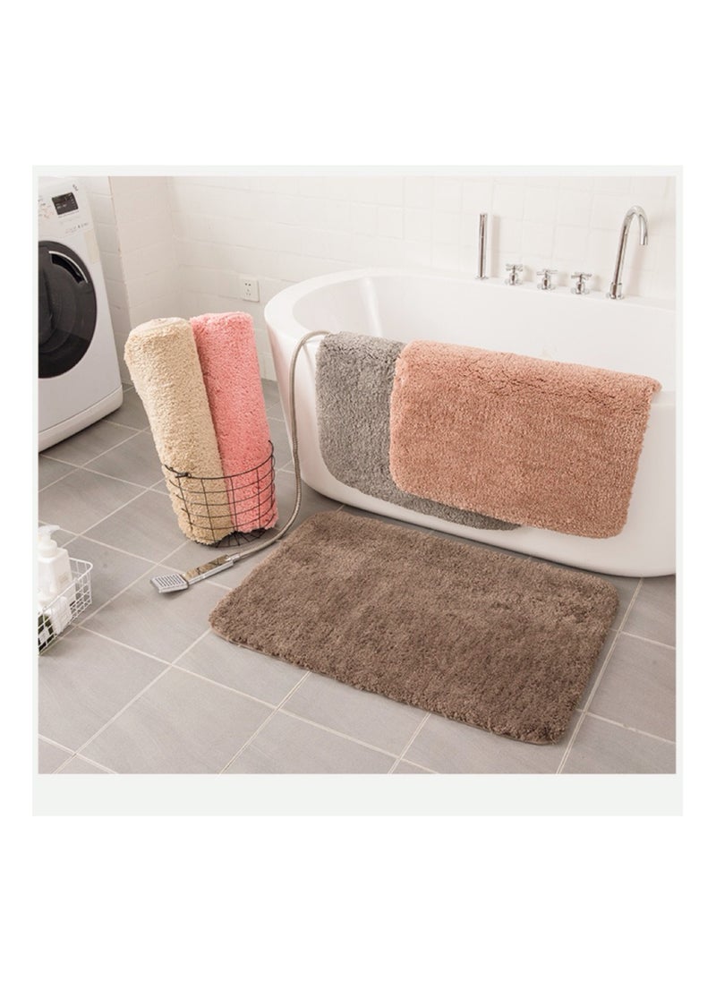 Ultra fine fiber bathroom floor mat with strong anti slip and water absorption properties, fast drying carpet mat suitable for living room, kitchen, bedroom, bathroom, balcony, home decoration (50 * 80cm), machine washable