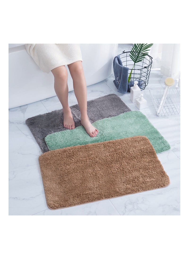 Ultra fine fiber bathroom floor mat with strong anti slip and water absorption properties, fast drying carpet mat suitable for living room, kitchen, bedroom, bathroom, balcony, home decoration (50 * 80cm), machine washable