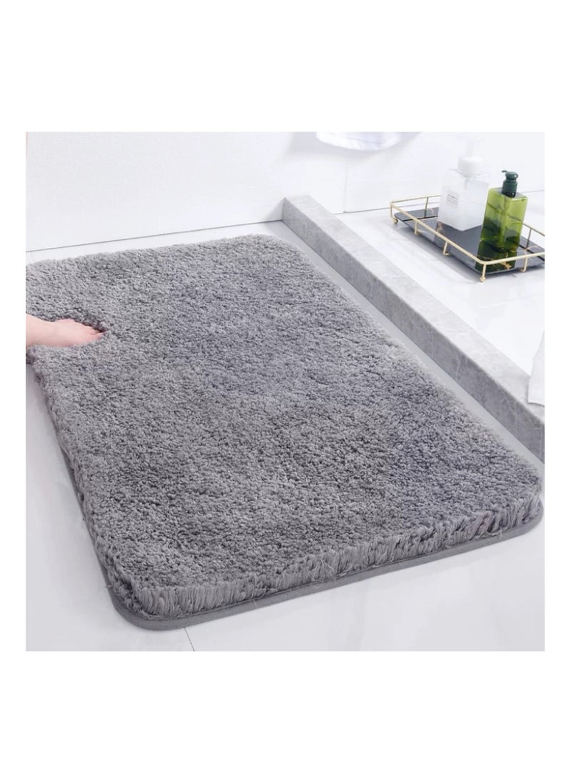 Ultra fine fiber bathroom floor mat with strong anti slip and water absorption properties, fast drying carpet mat suitable for living room, kitchen, bedroom, bathroom, balcony, home decoration (50 * 80cm), machine washable