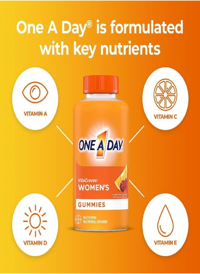 One A Day Women’s Multivitamin Gummies, Multivitamin For Women with Vitamin A, C, D, E and Zinc for Immune Health Support*, Calcium & more, 170 count