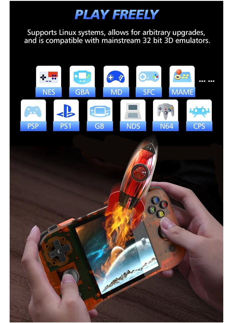 R46S Handheld Retro Gaming Console Linux System Preloaded With 8000+ Games 4 Inch Screen FPS 60HZ 4000mAh Wifi Bluetooth 32G+64G