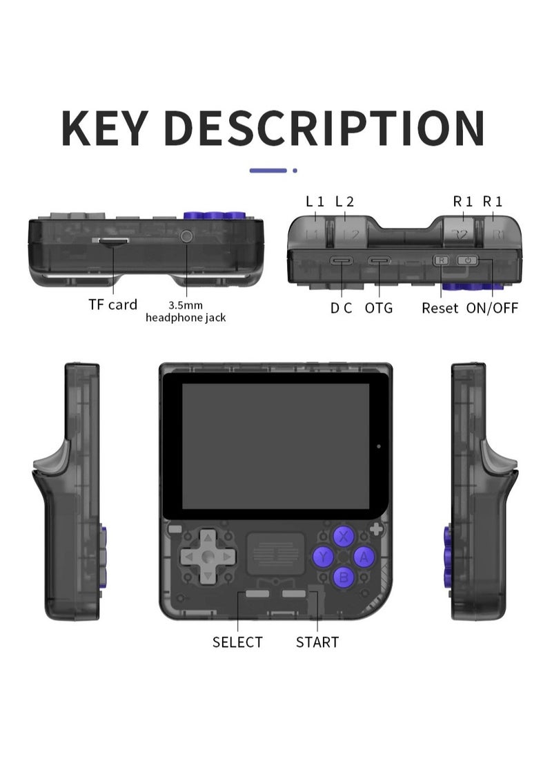 V10 Handheld Retro Game Console, IPS OCA Full Screen Non Slip Retro Game Device, Lightweight Portable Classic Video Game Console With 5500 Plus Games Preloaded, (1pc White, 128GB)