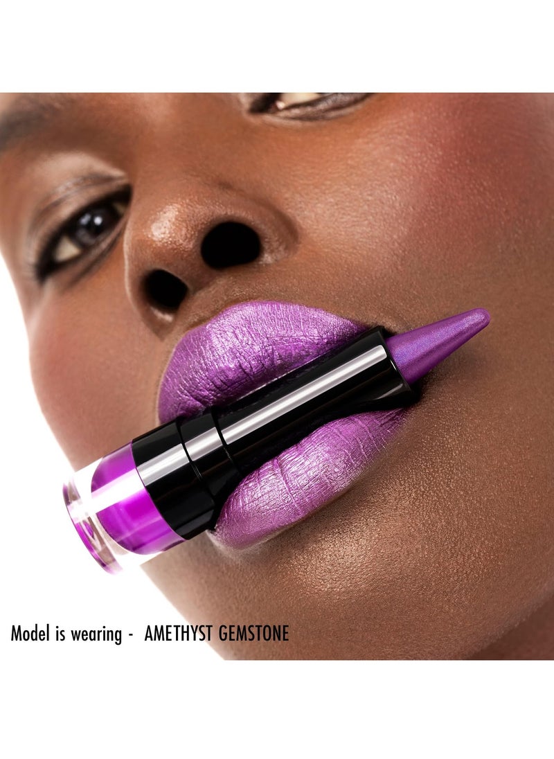 Black Radiance Metalicious Metallic Lipstick Lip Sculptor Amethyst Gemstone (Light Purple)